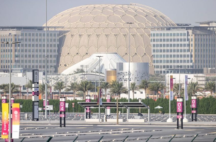 موقع معرض إكسبو 2020 في دبي، الإمارات العربية المتحدة، في 28 سبتمبر. المصور: كريستوفر بايك، بلومبيرغ.