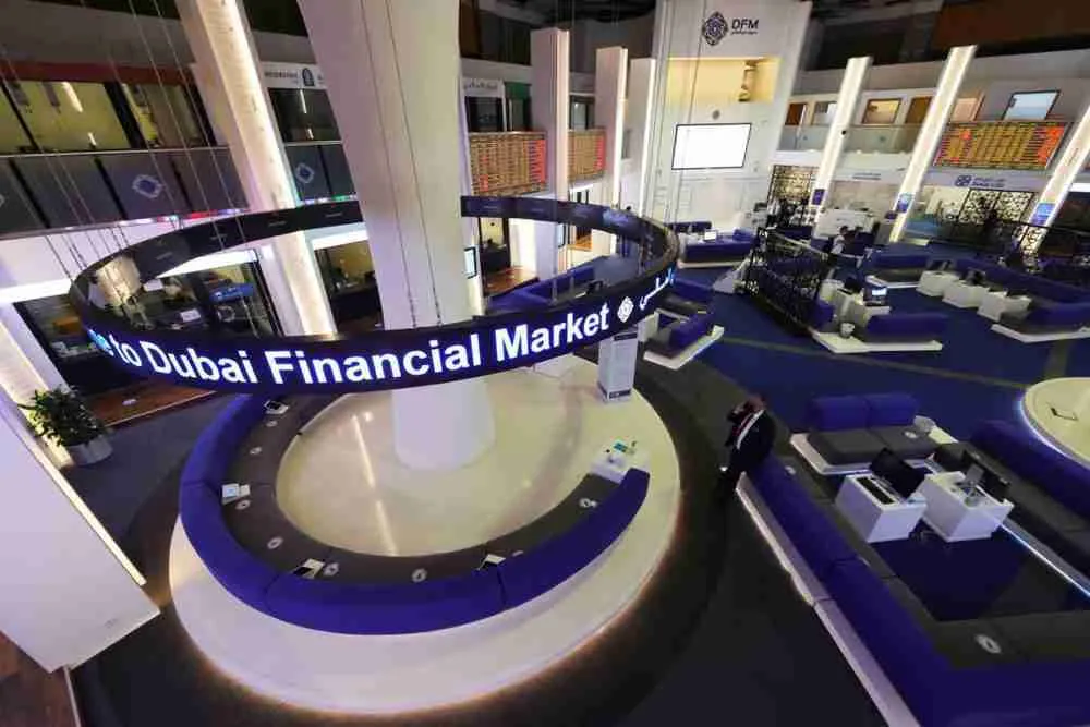 منظر عام يظهر سوق دبي المالي بعد فوز جو بايدن برئاسة الولايات المتحدة، في الإمارات العربية المتحدة، في 8 نوفمبر 2020. الصورة: كريستوفر بايك، لرويترز.