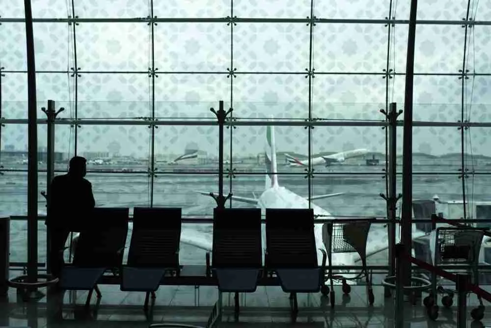 Travel and Quarantine During The Coronavirus Pandemic مطار دبي الدولي في وقت سابق من شهر يناير، الصورة: بورغا سانشيز تريلو، بواسطة غيتي إيماجيز.