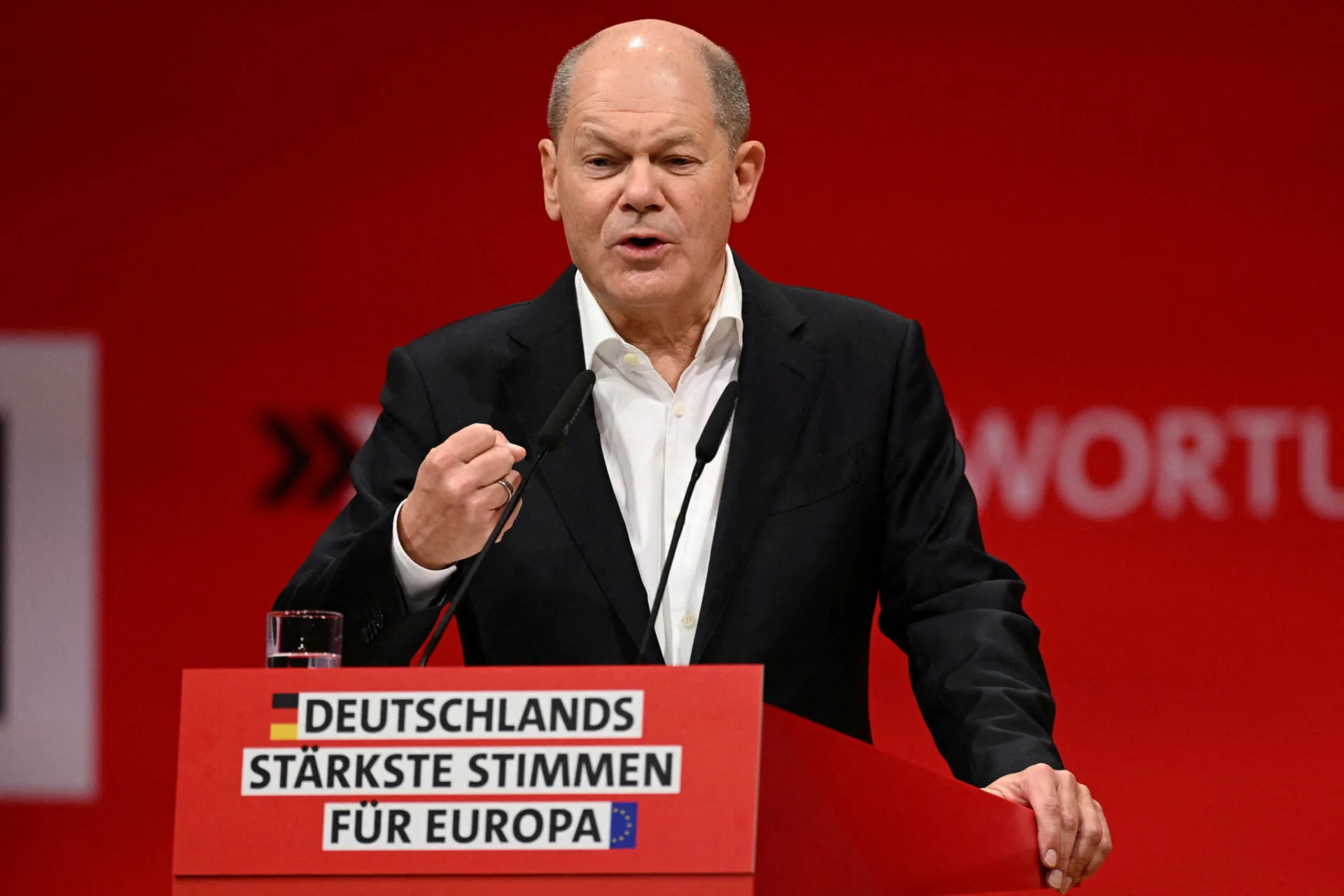 German Chancellor Scholz attends the European delegate conference of the SPD, in Berlin مصدر الصورة: رويترز